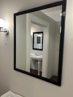 black edge thin mirror