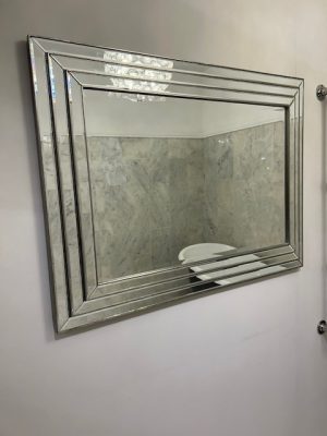 deco style mirror stepped